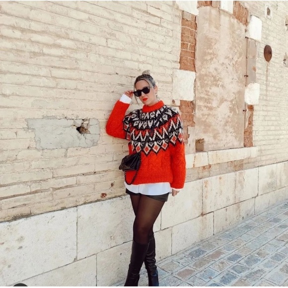 NEW Zara “Bloggers Favorite” Pompom Chunky Sweater - Picture 2 of 9